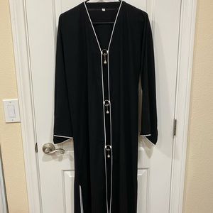Black Abaya W/ Pearls